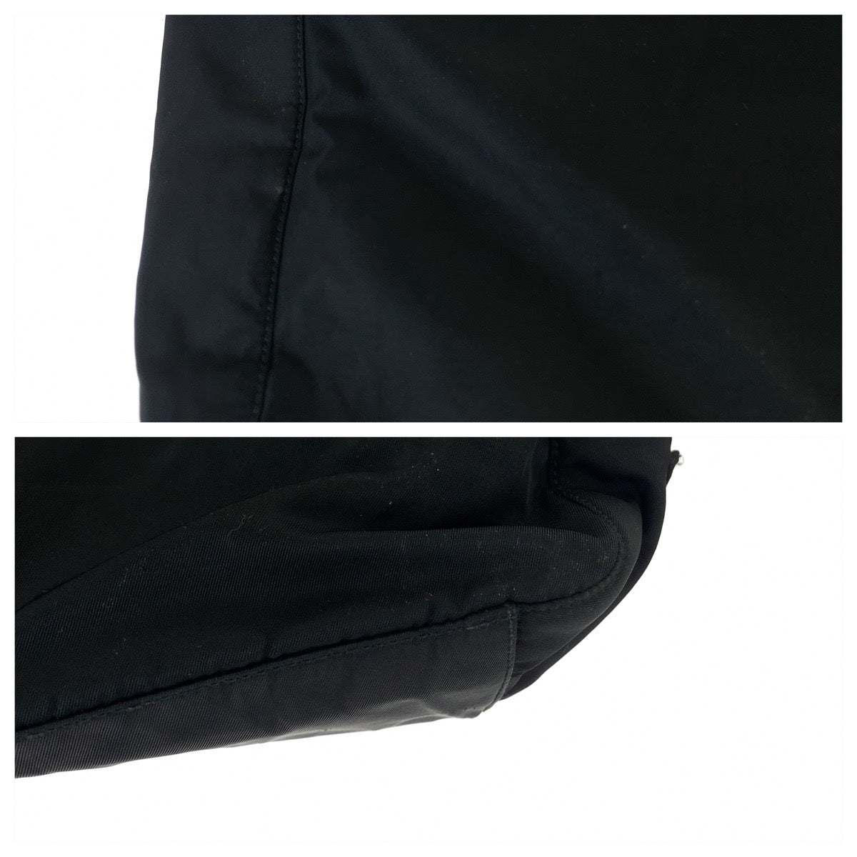 18016
PRADA プラダ テスート 三角ロゴプレート ブラック シルバー金具 ナイロン トートバッグ ハンドバッグ  レディース ABP35