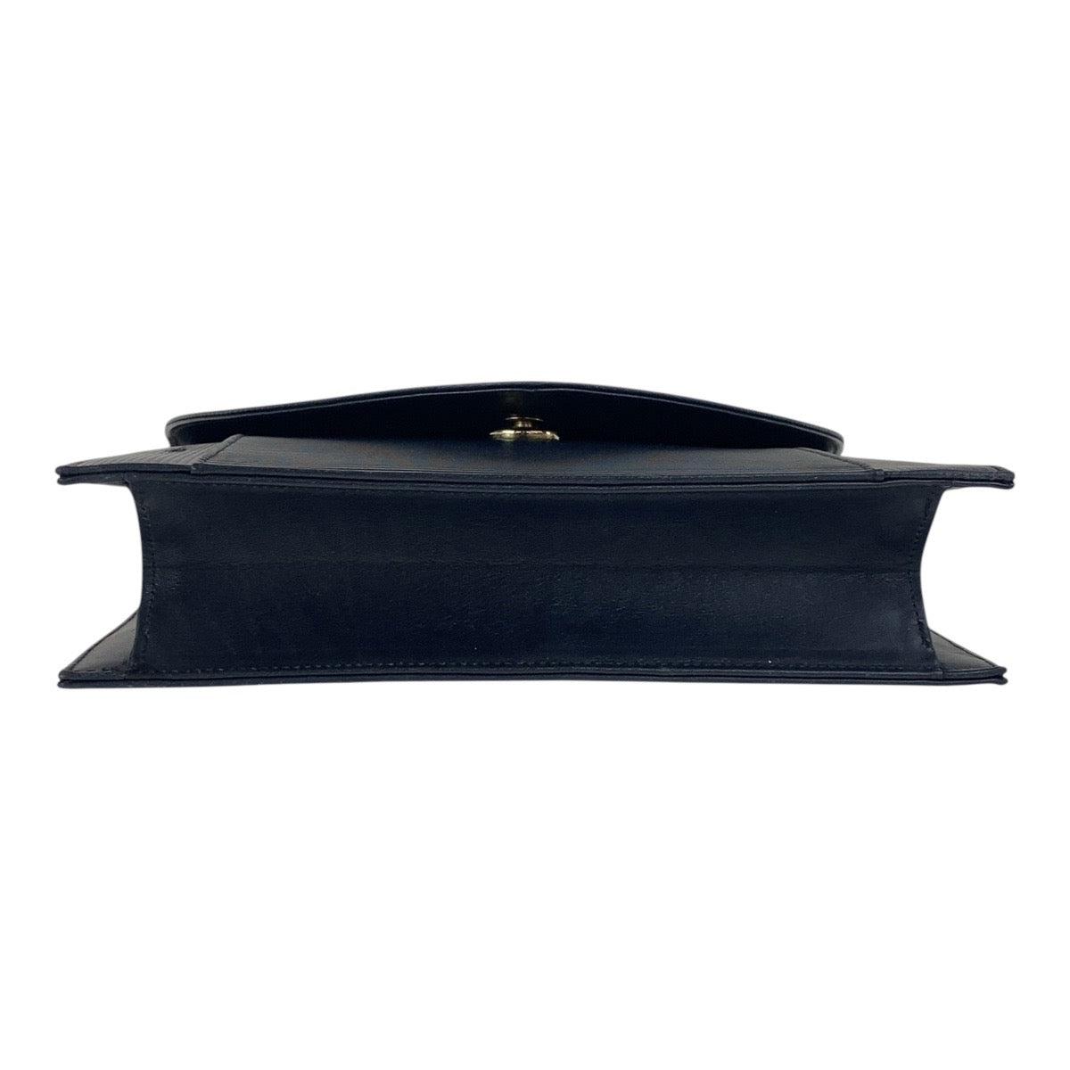 11349
YVES SAINT LAURENT イヴ サンローラン ロゴ型押し ブラック 黒 シルバー金具 レザー ショルダーバッグ 肩掛け  レディース