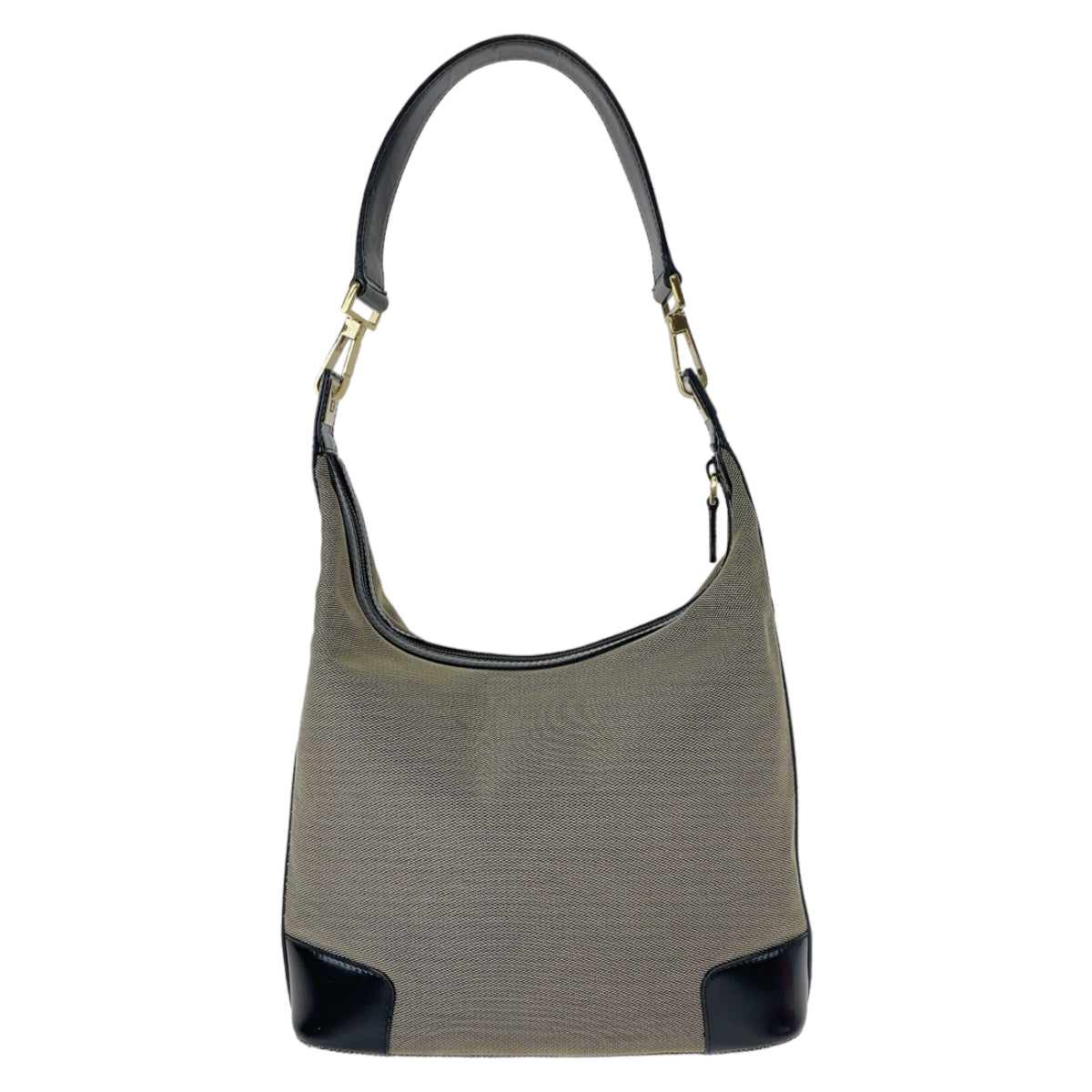 11352
GUCCI グッチ グレージュ ブラック ゴールド金具 キャンバス / レザー 001 4204 ショルダーバッグ ハンドバッグ  レディース