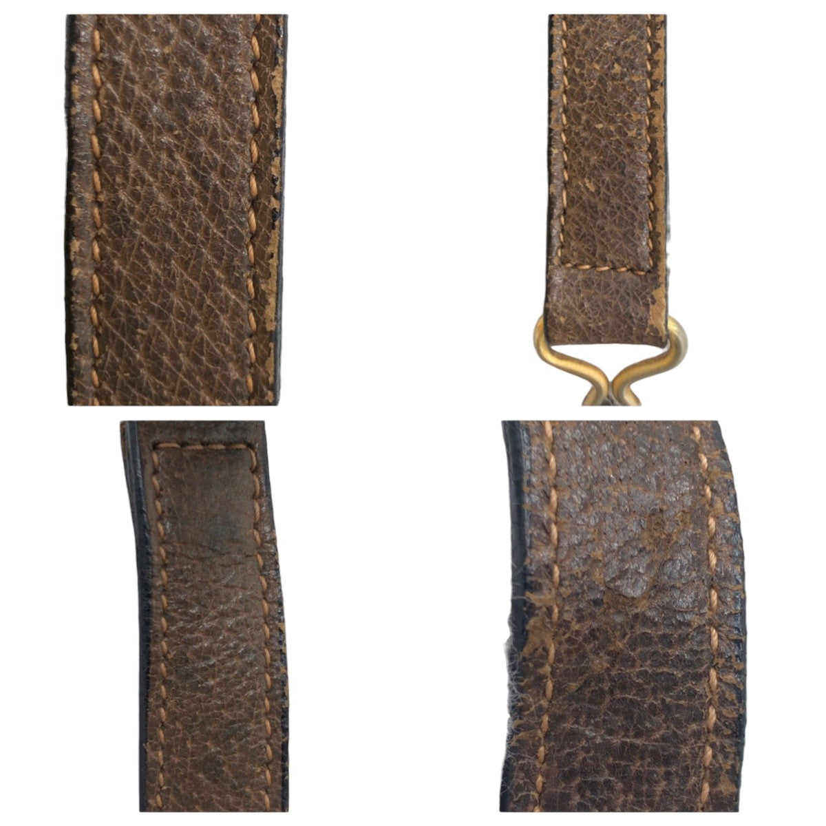 GUCCI グッチ ヴィンテージ シェリー ブラウン ゴールド金具 GGスプリームキャンバス 斜め掛け ショルダーバッグ ポシェット  レディース
