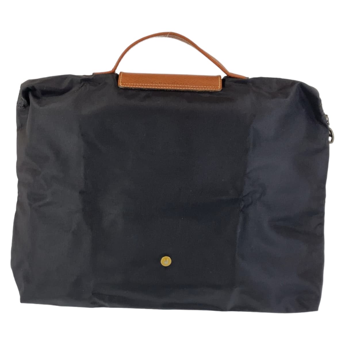 12443
Longchamp ロンシャン ル プリアージュ ブラック 黒 ブラウン ゴールド金具 ポリエステル / レザー ハンドバッグ 折りたたみバッグ  レディース