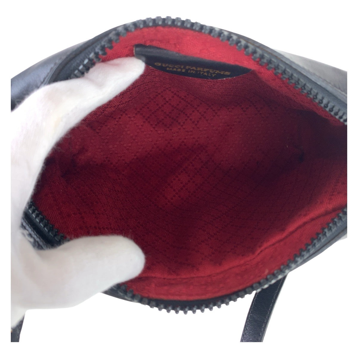 11365
GUCCI グッチ ヴィンテージ シェリーライン オールドグッチ ブラック 黒 ゴールド金具 GGキャンバス / レザー 370013653 斜め掛け ショルダーバッグ  レディース