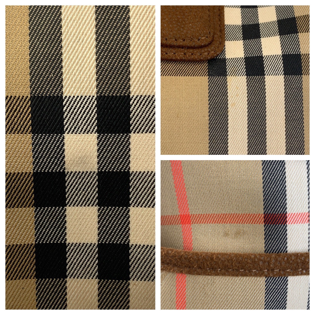 11367
BURBERRY バーバリー ヴィンテージ チェック柄 シャドーホース ベージュ ブラウン ゴールド金具 キャンバス ボストンバッグ ハンドバッグ  レディース