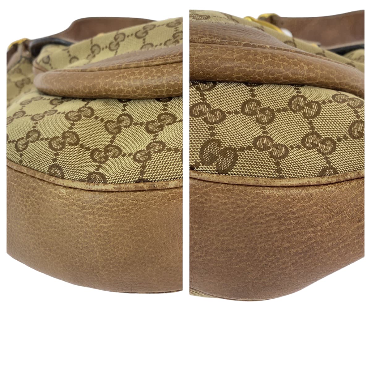 12442
GUCCI グッチ ホースビット ブラウン ベージュ ゴールド金具 GGキャンバス 223955 ショルダーバッグ ハンドバッグ 2way  レディース
