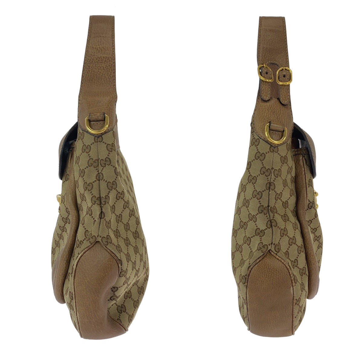12442
GUCCI グッチ ホースビット ブラウン ベージュ ゴールド金具 GGキャンバス 223955 ショルダーバッグ ハンドバッグ 2way  レディース