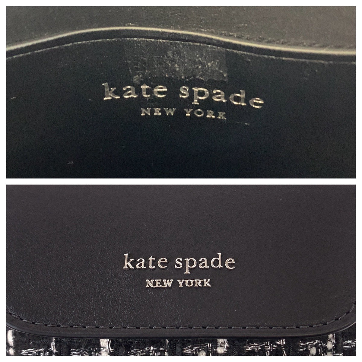 11288
Kate Spade ケイトスペード ツイード ブラック ホワイト シルバー金具 レザー / ツイード KE429 0063 ショルダーバッグ フォンケース ポシェット  レディース