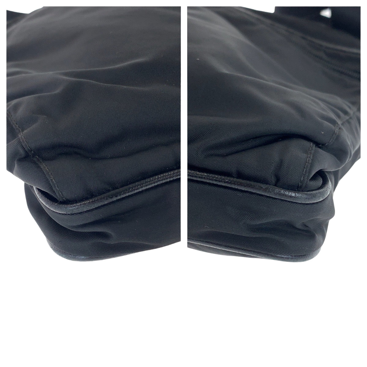 PRADA Tessuto Triangle Logo Plate Unisex Black Silver Hardware Nylon Shoulder Bag Messenger Bag Crossbody Bag Men's