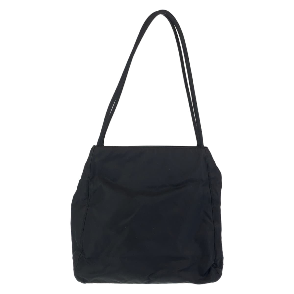 11380
PRADA プラダ テスート 三角ロゴプレート ブラック ナイロン トートバッグ ショルダーバッグ   レディース