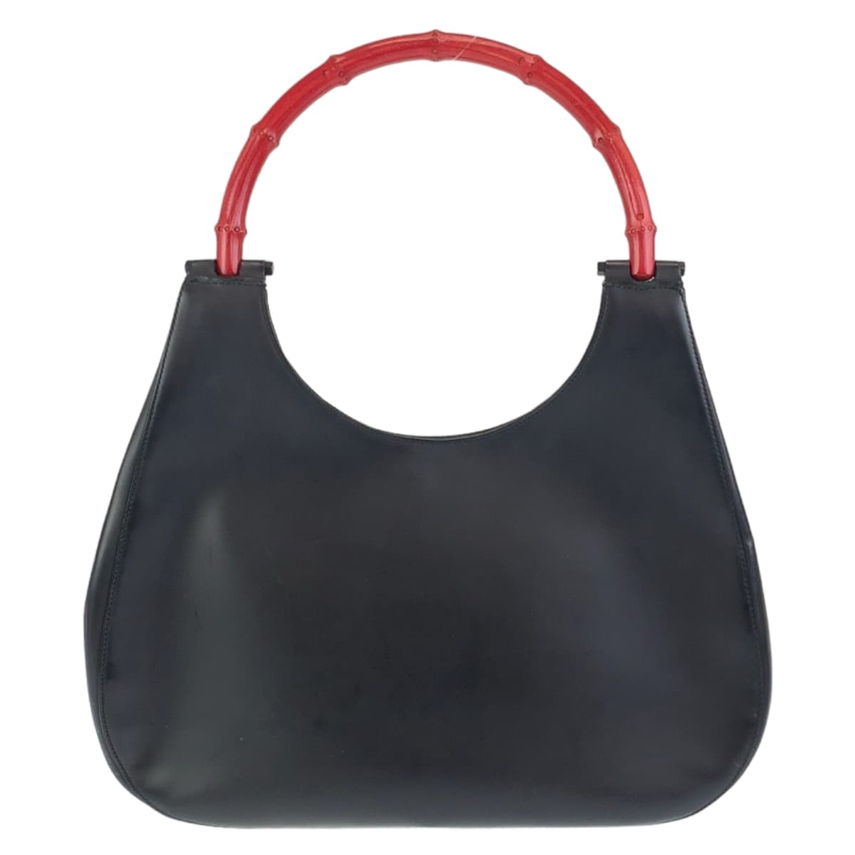 GUCCI グッチ バンブー ブラック 黒 レッド レザー 001 3760 ハンドバッグ ショルダーバッグ  レディース