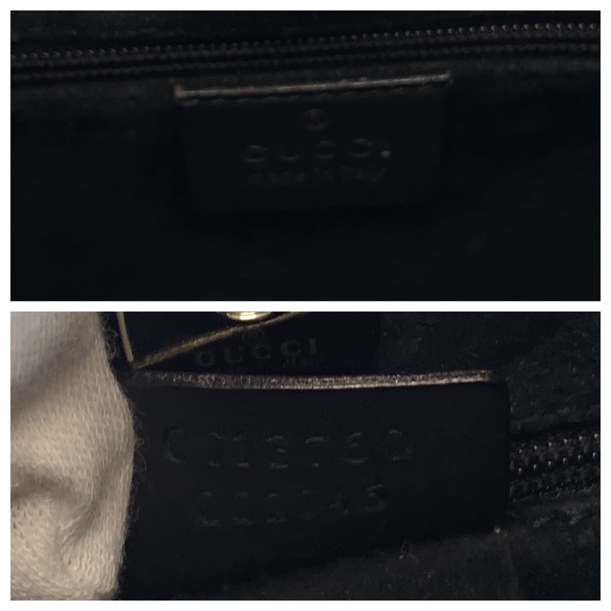 GUCCI グッチ バンブー ブラック 黒 レッド レザー 001 3760 ハンドバッグ ショルダーバッグ  レディース