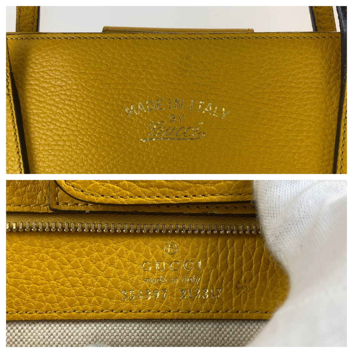 11386
GUCCI グッチ スウィング イエロー ゴールド金具 レザー 354397 トートバッグ ショルダーバッグ A4収納  レディース