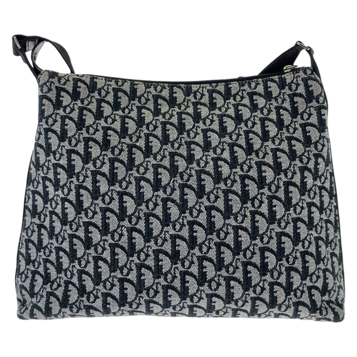11388
Dior ディオール トロッター ネイビー グレー シルバー金具 キャンバス ショルダーバッグ メッセンジャーバッグ  レディース
