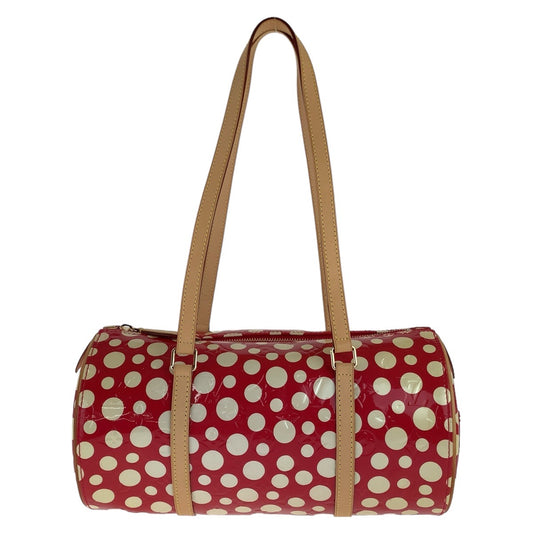11389
LOUIS VUITTON ルイヴィトン ヴィンテージ ヴェルニ ドットインフィニティ パピヨン30 草間彌生 レッド ゴールド金具 エナメル / レザー M91425 ショルダーバッグ  レディース