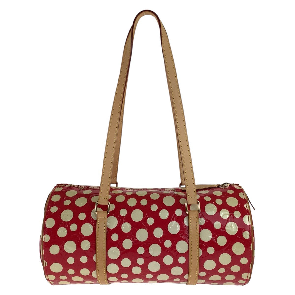 11389
LOUIS VUITTON ルイヴィトン ヴィンテージ ヴェルニ ドットインフィニティ パピヨン30 草間彌生 レッド ゴールド金具 エナメル / レザー M91425 ショルダーバッグ  レディース