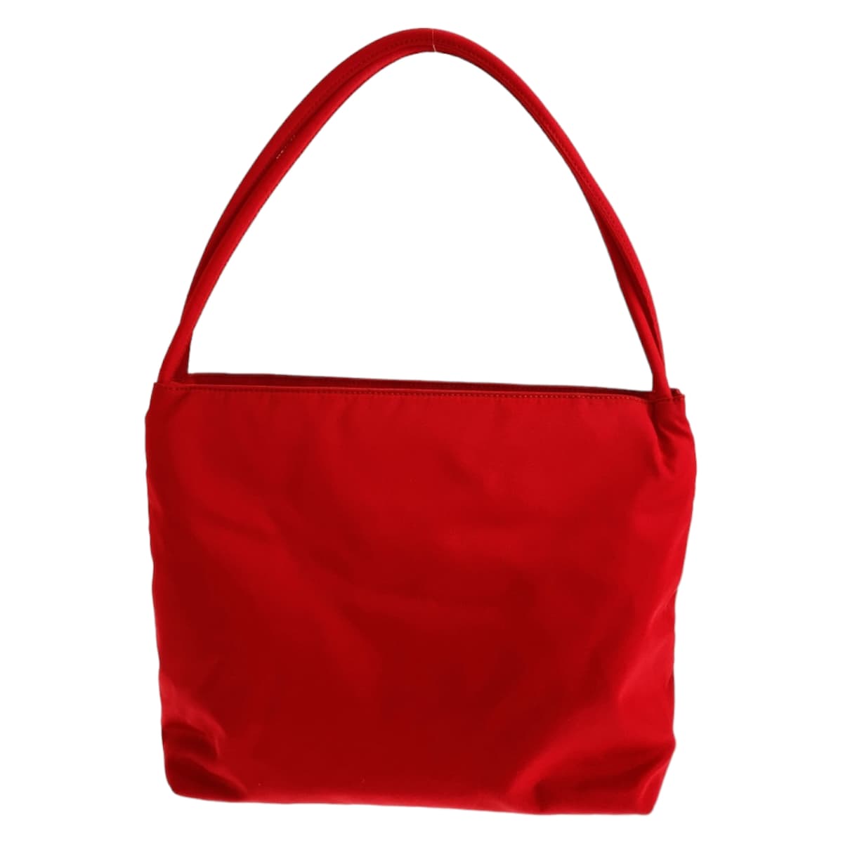 11397
PRADA プラダ テスート 三角ロゴ レッド シルバー金具 ナイロン ショルダーバッグ トートバッグ  レディース