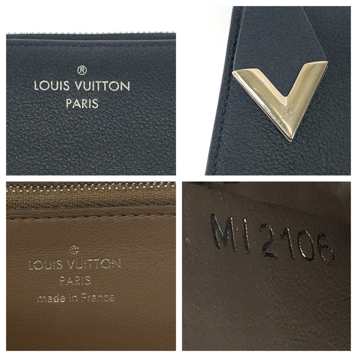 11400
 LOUIS VUITTON Louis Vuitton Portefeuille Comet Noir Black Silver Hardware Leather M60146 Long Wallet Women's