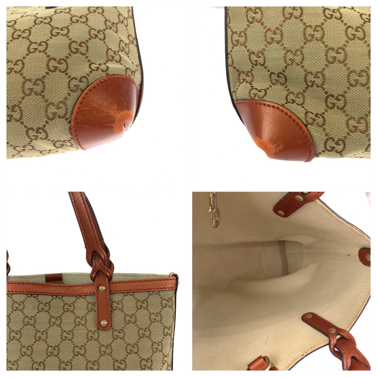 12439
GUCCI グッチ ディアマンテ ブラウン ゴールド金具 GGキャンバス 269878 トートバッグ ショルダーバッグ  レディース