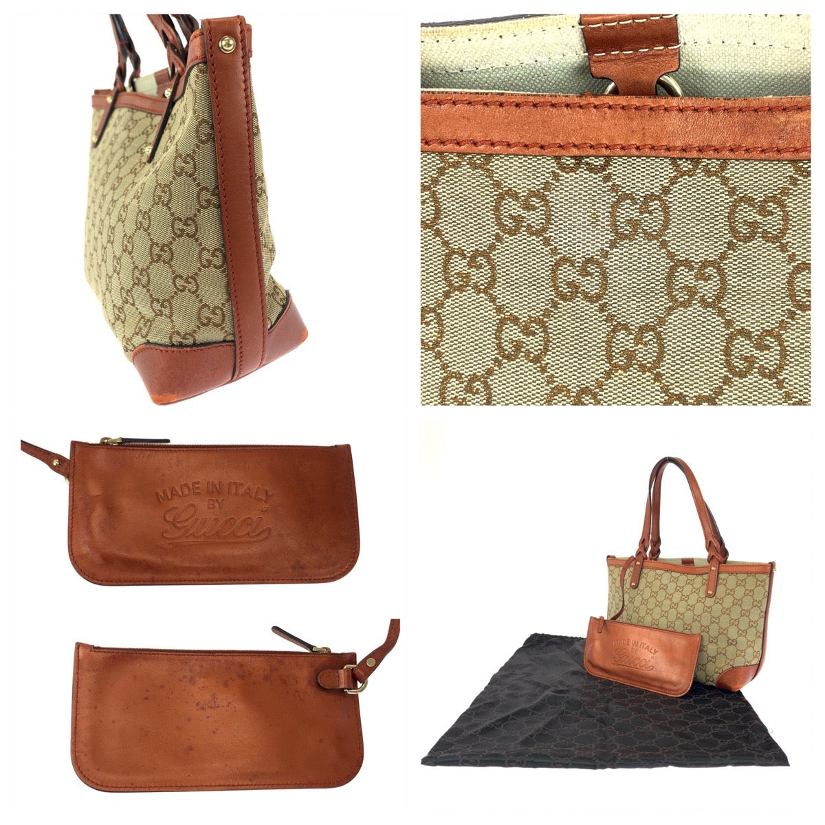 12439
GUCCI グッチ ディアマンテ ブラウン ゴールド金具 GGキャンバス 269878 トートバッグ ショルダーバッグ  レディース