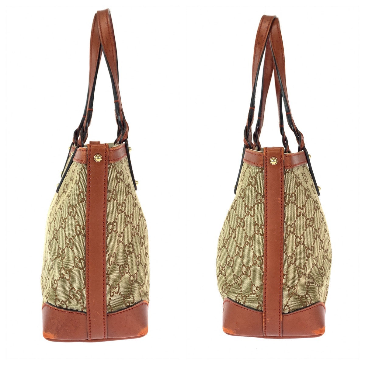 12439
GUCCI グッチ ディアマンテ ブラウン ゴールド金具 GGキャンバス 269878 トートバッグ ショルダーバッグ  レディース