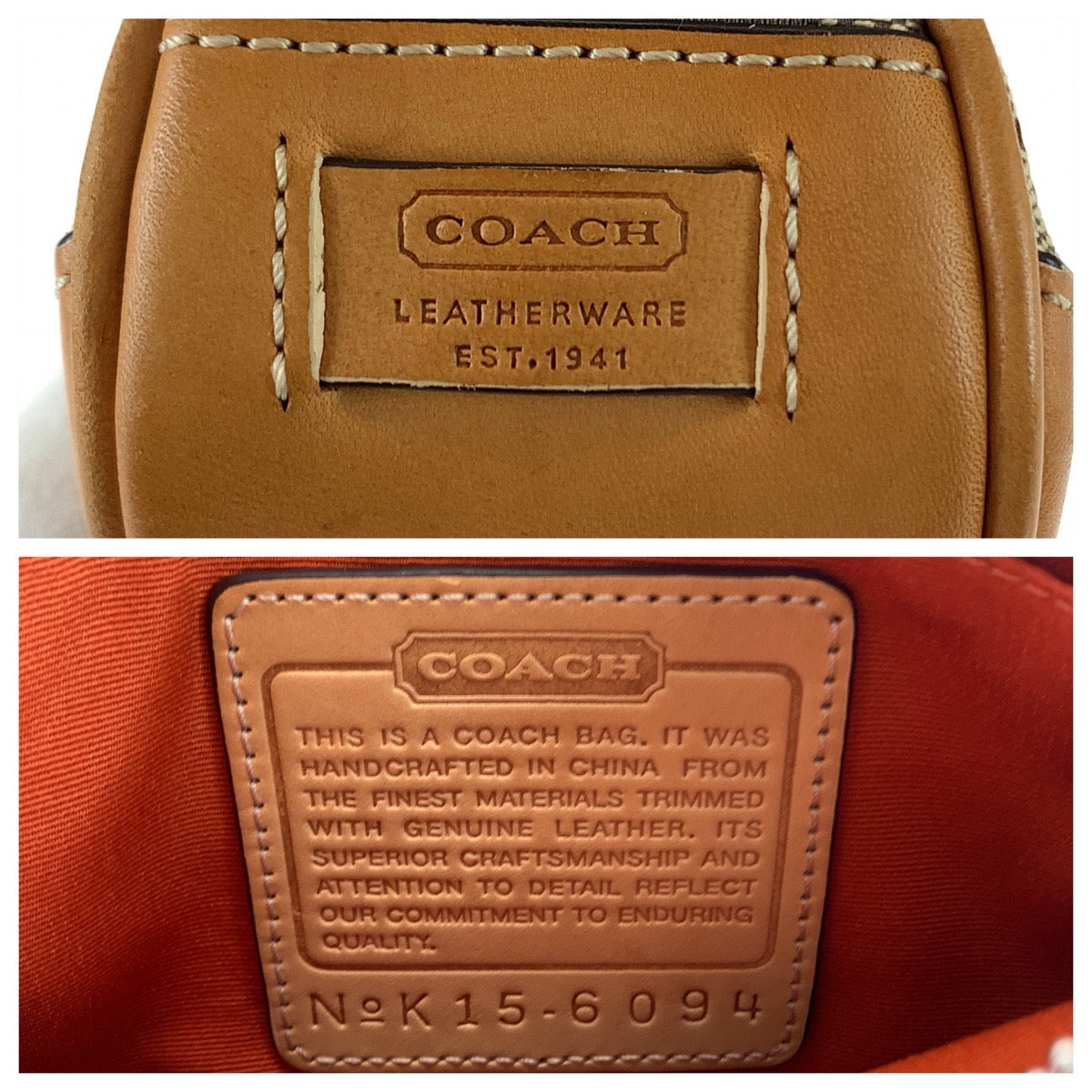COACH コーチ シグネチャー ブラウン ベージュ シルバー金具 キャンバス / レザー ハンドバッグ アクセサリーポーチ  レディース