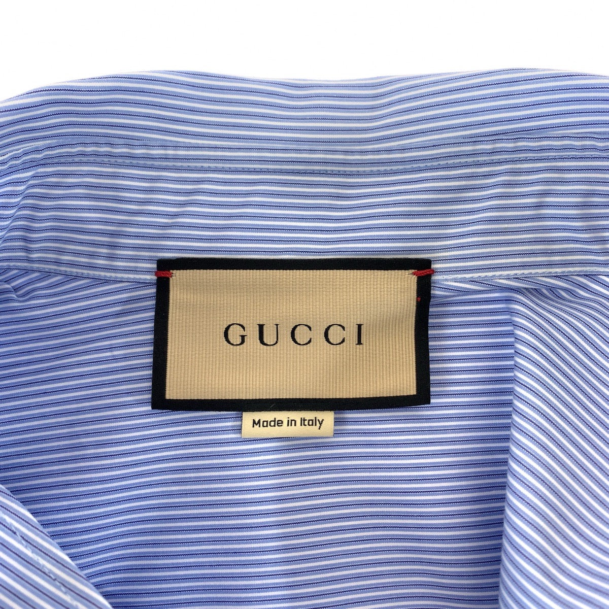 11409
GUCCI グッチ 23SS エンブロイダリー ロゴ刺繍 サイズ48 ブルー ホワイト コットン 740320 ZANHM 半袖シャツ カットソー  メンズ SA25