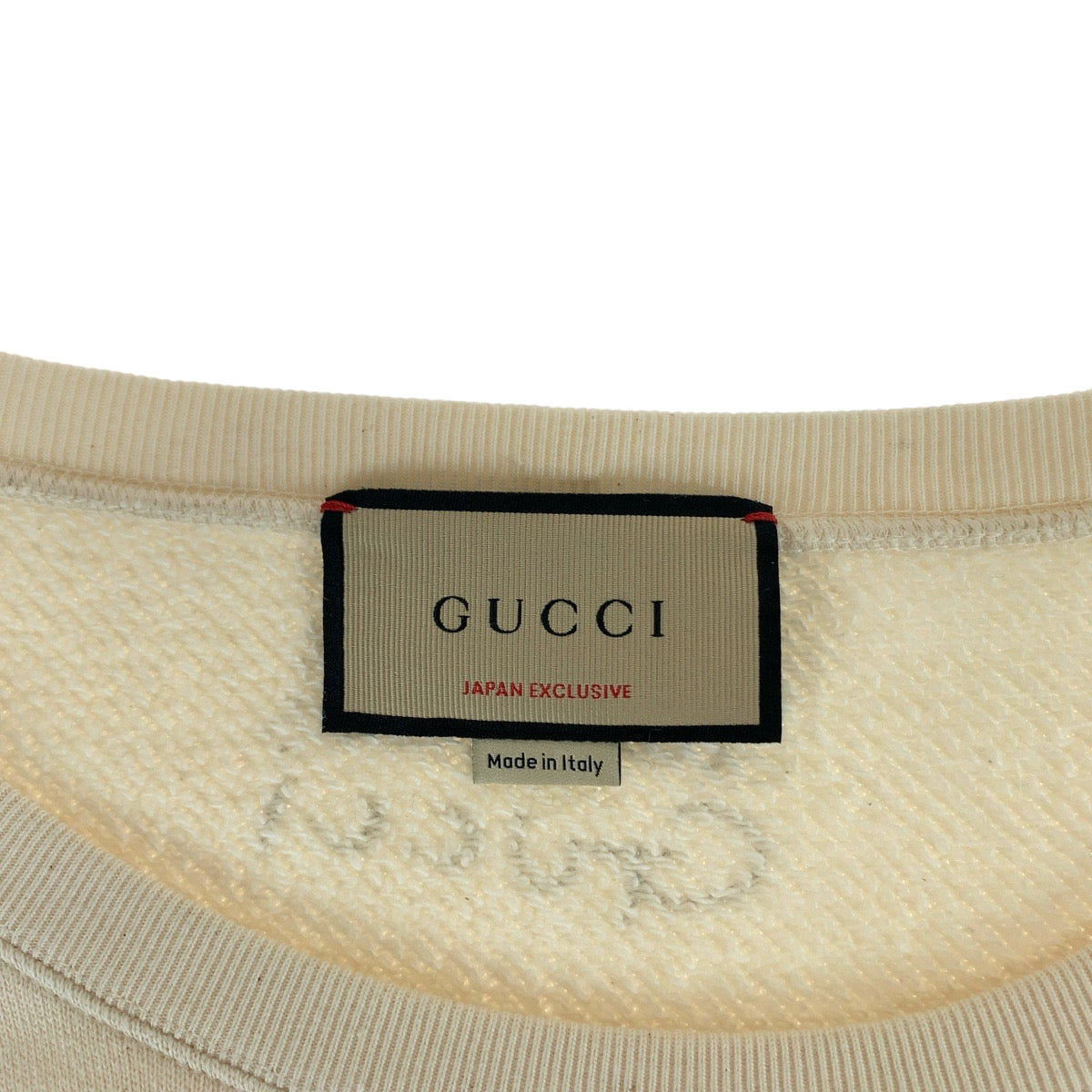 11413
 GUCCI 21AW Japan exclusive Yuko Higuchi collaboration Size M Unisex Ivory Black Cotton 626990 XJDTI Sweatshirt Men's