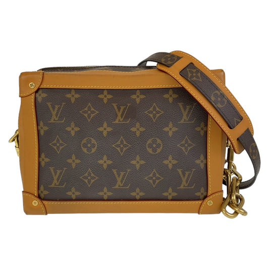 11426
LOUIS VUITTON ルイヴィトン モノグラム ソフトトランク ブラウン ベージュ ゴールド金具 PVC / レザー M44660 斜め掛け ショルダーバッグ  レディース