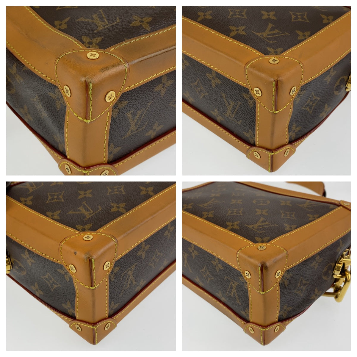 11426
LOUIS VUITTON ルイヴィトン モノグラム ソフトトランク ブラウン ベージュ ゴールド金具 PVC / レザー M44660 斜め掛け ショルダーバッグ  レディース