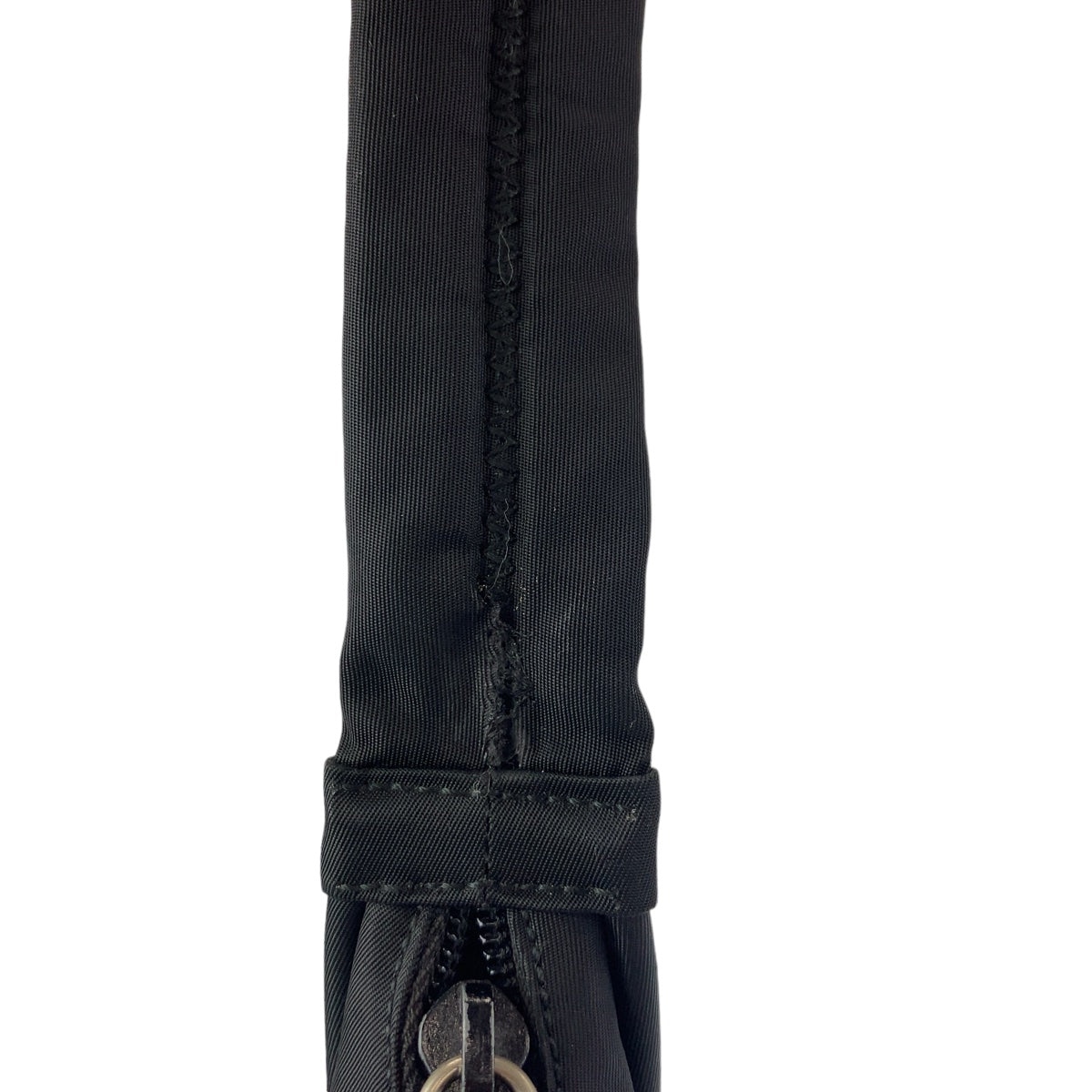 PRADA Prada Tessuto Triangle Logo Plate Black Silver Hardware Nylon Shoulder Bag for Women