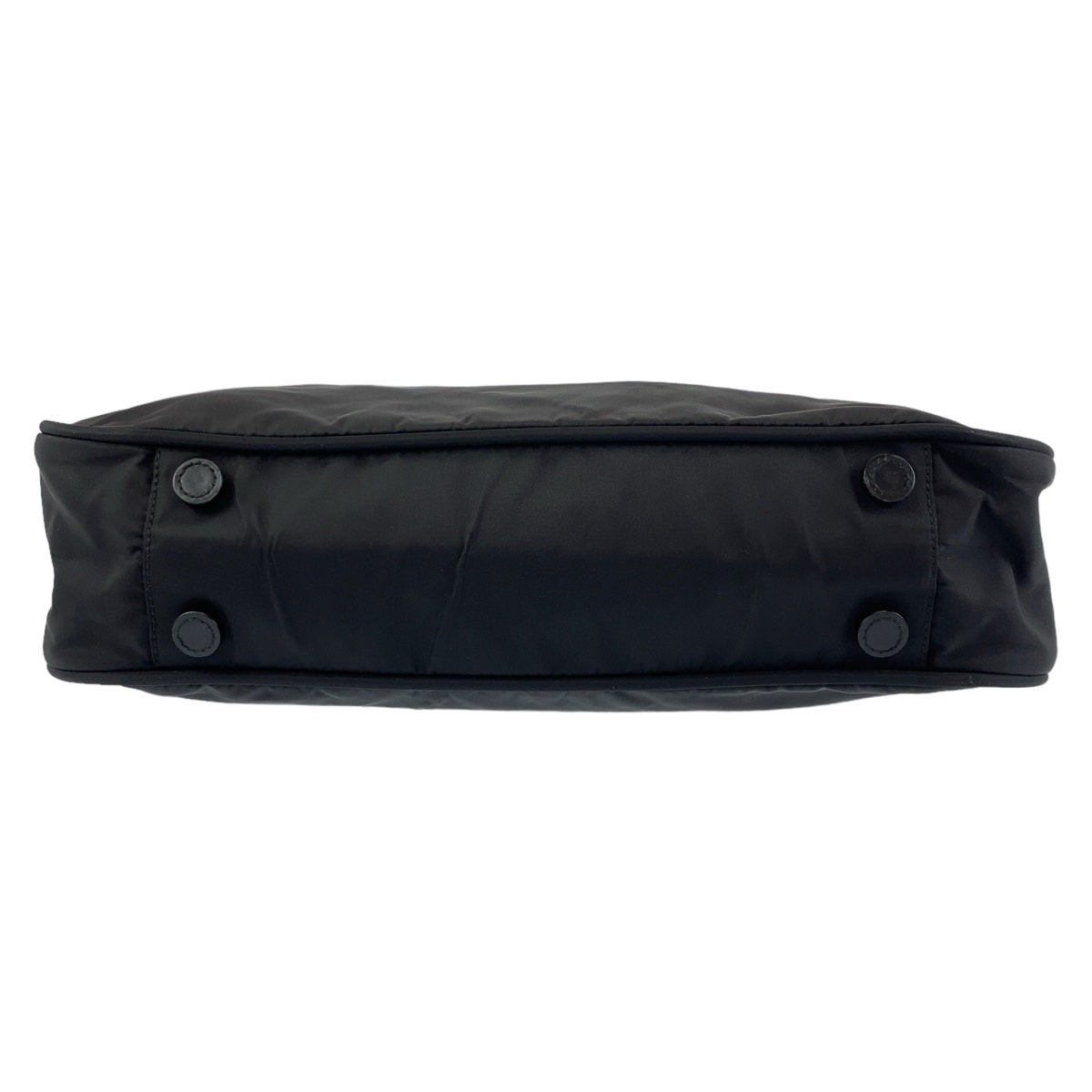 PRADA Prada Tessuto Triangle Logo Plate Black Silver Hardware Nylon Shoulder Bag for Women