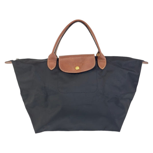 11434
Longchamp ロンシャン ル プリアージュ ブラック ブラウン ゴールド金具 ナイロン / レザー トートバッグ ハンドバッグ 折りたたみバッグ  メンズ