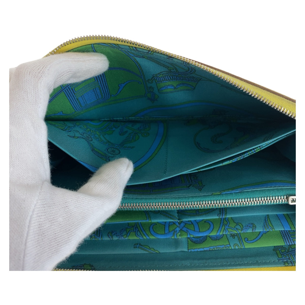 11438
HERMES エルメス アザップロング シルクイン ジョーヌプッサン イエロー シルバー金具 ヴォーエプソン 長財布 ロングウォレット X刻印  レディース
