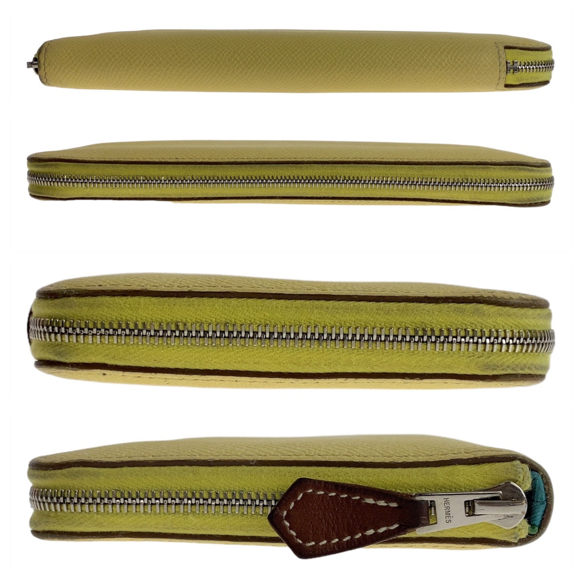 11438
HERMES エルメス アザップロング シルクイン ジョーヌプッサン イエロー シルバー金具 ヴォーエプソン 長財布 ロングウォレット X刻印  レディース