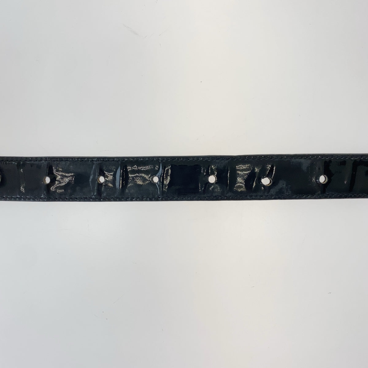 CHANEL シャネル ヴィンテージ ココマーク 70cm/28インチ ブラック 黒 ゴールド金具 エナメル ベルト  レディース