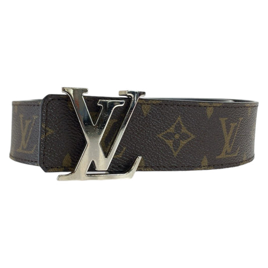 LOUIS VUITTON ルイヴィトン モノグラム サンチュール イニシャル 40MM 85cm/34inc ブラウン シルバー金具 PVC M9821 ベルト  メンズ