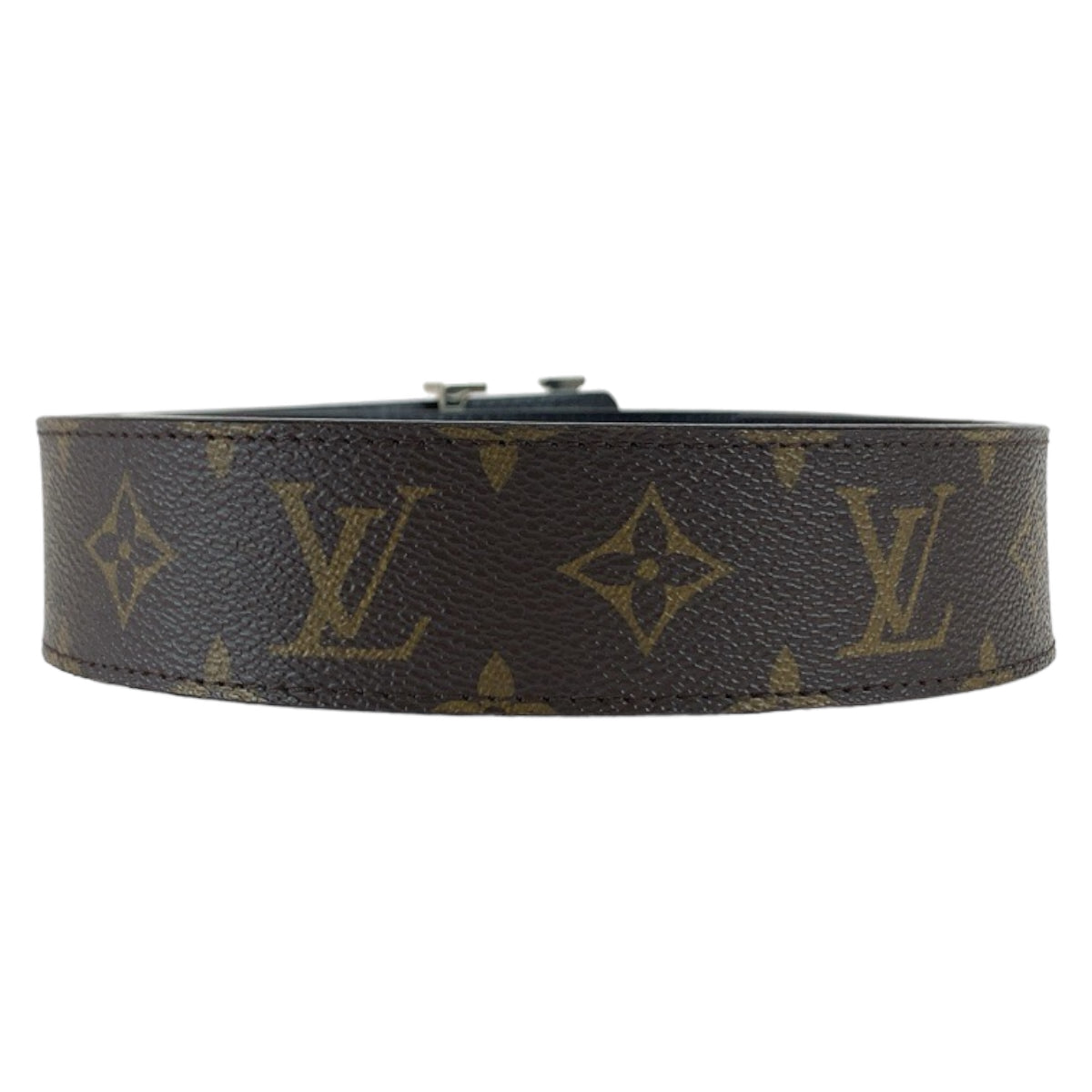 LOUIS VUITTON ルイヴィトン モノグラム サンチュール イニシャル 40MM 85cm/34inc ブラウン シルバー金具 PVC M9821 ベルト  メンズ