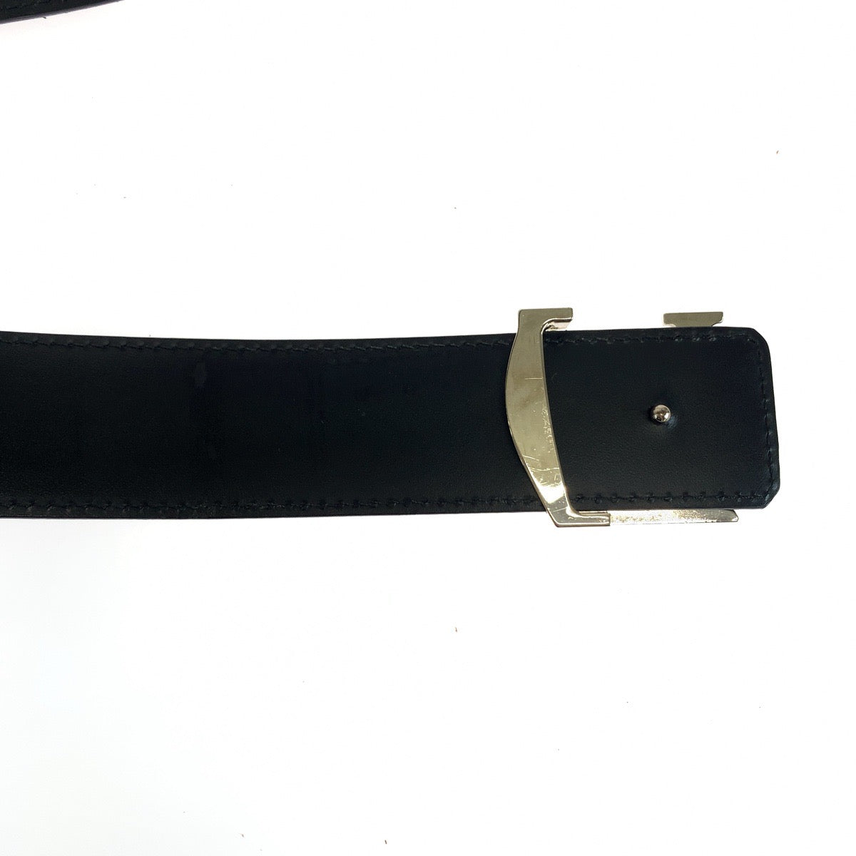 LOUIS VUITTON ルイヴィトン モノグラム サンチュール イニシャル 40MM 85cm/34inc ブラウン シルバー金具 PVC M9821 ベルト  メンズ