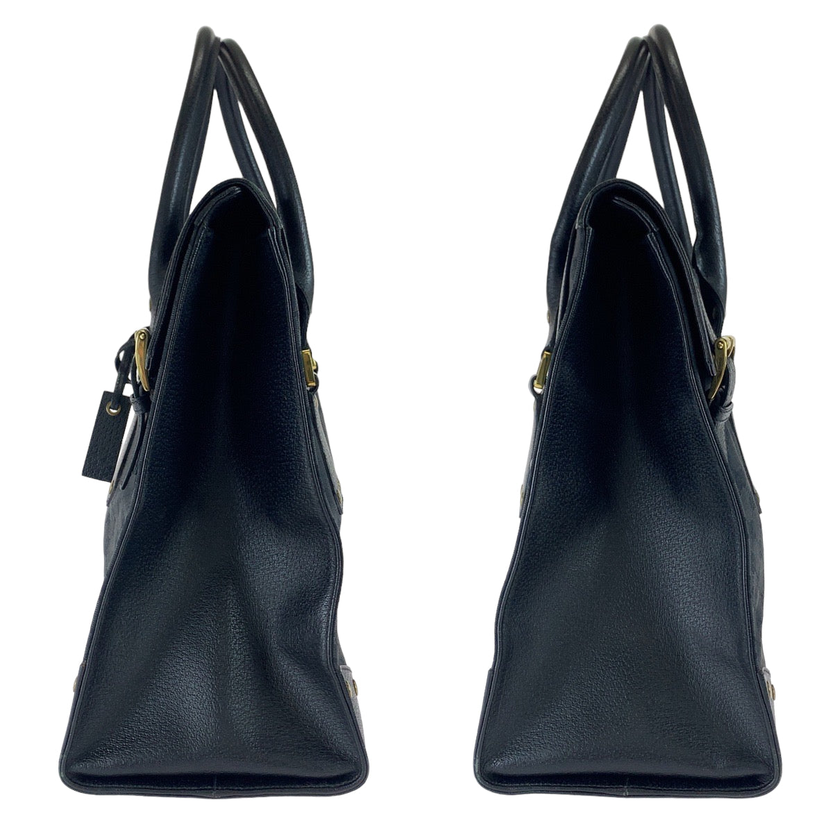 GUCCI グッチ 男女兼用 ブラック 黒 ゴールド金具 GGキャンバス / レザー 115531 トートバッグ ビジネスバッグ  メンズ