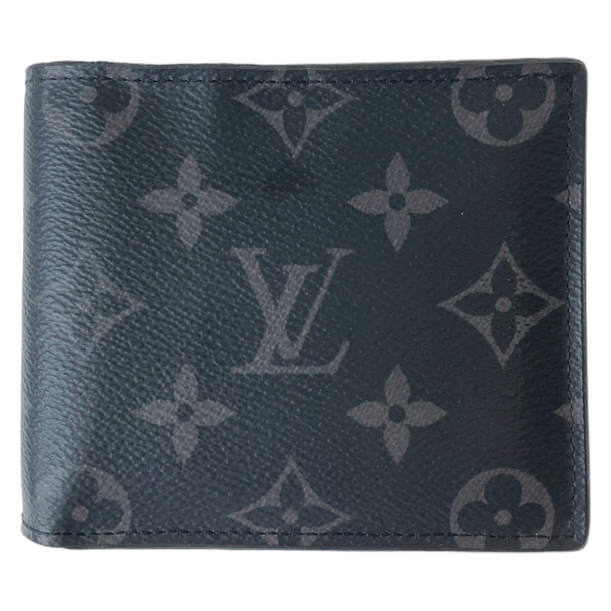 LOUIS VUITTON ルイヴィトン モノグラム エクリプス ポルトフォイユ マルコNM ブラック 黒 シルバー金具 PVC M62545 折財布 コンパクトウォレット  メンズ