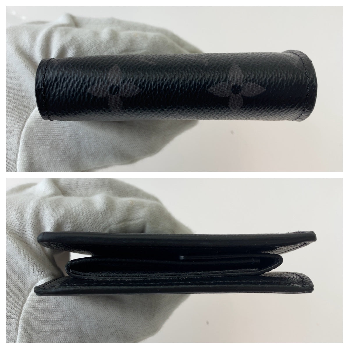 LOUIS VUITTON ルイヴィトン モノグラム エクリプス ポルトフォイユ マルコNM ブラック 黒 シルバー金具 PVC M62545 折財布 コンパクトウォレット  メンズ