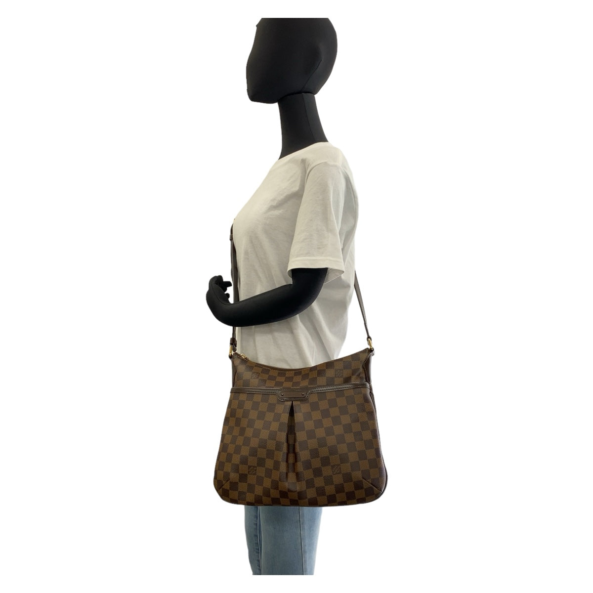 111461
LOUIS VUITTON ルイヴィトン ダミエ ブルームズベリPM ブラウン ゴールド金具 PVC N42251 斜め掛け ショルダーバッグ  レディース