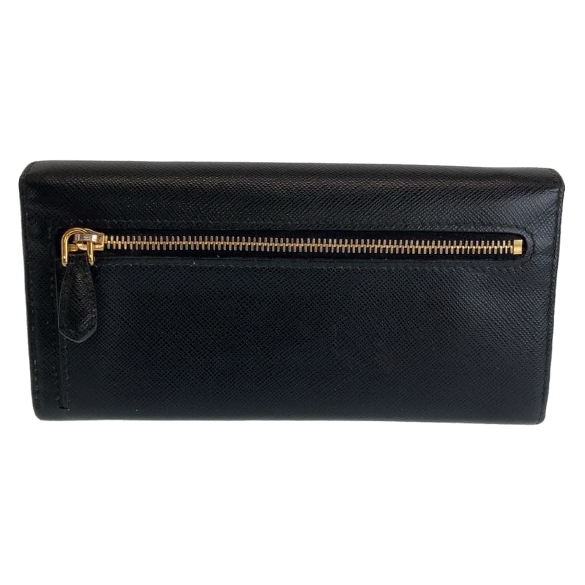 11468
PRADA プラダ サフィアーノ リボン ブラック ゴールド金具 レザー 長財布 ロングウォレット  レディース
