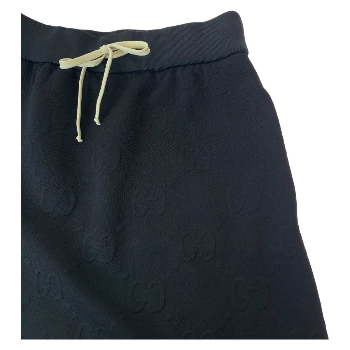 11472
 GUCCI Embossed GG Jersey Jacquard Size XXS Black White Cotton 655183 Mini Skirt Jersey Skirt Women's