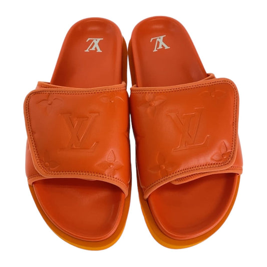 11473
LOUIS VUITTON ルイヴィトン モノグラム マイアミ ライン ミュール オレンジ ラバー / レザー サンダル  メンズ