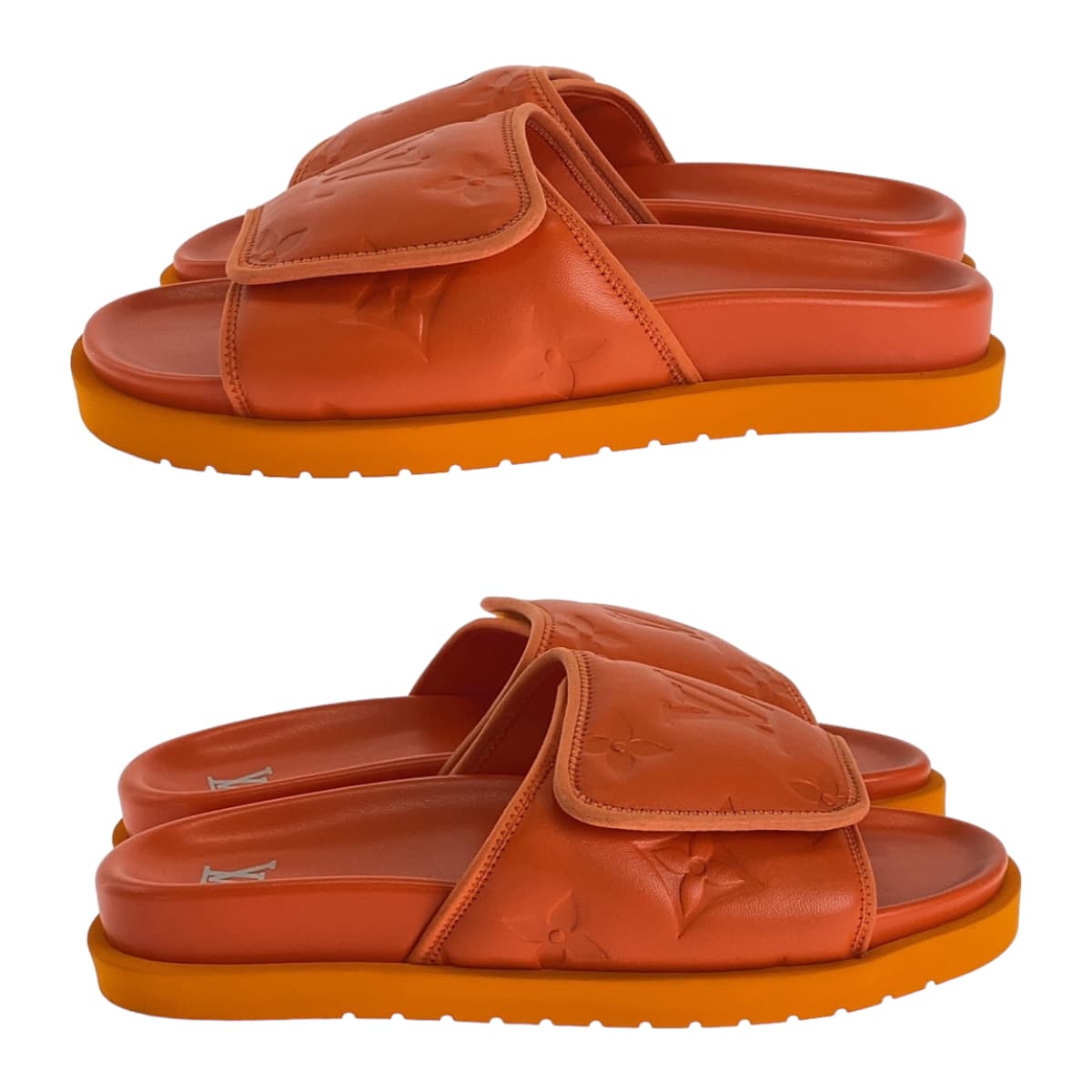 11473
LOUIS VUITTON ルイヴィトン モノグラム マイアミ ライン ミュール オレンジ ラバー / レザー サンダル  メンズ