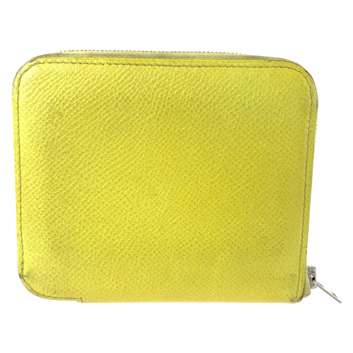 11475
HERMES エルメス アザップ シルクイン コンパクト ライムイエロー シルバー金具 レザー 折財布 コンパクトウォレット R刻印  レディース