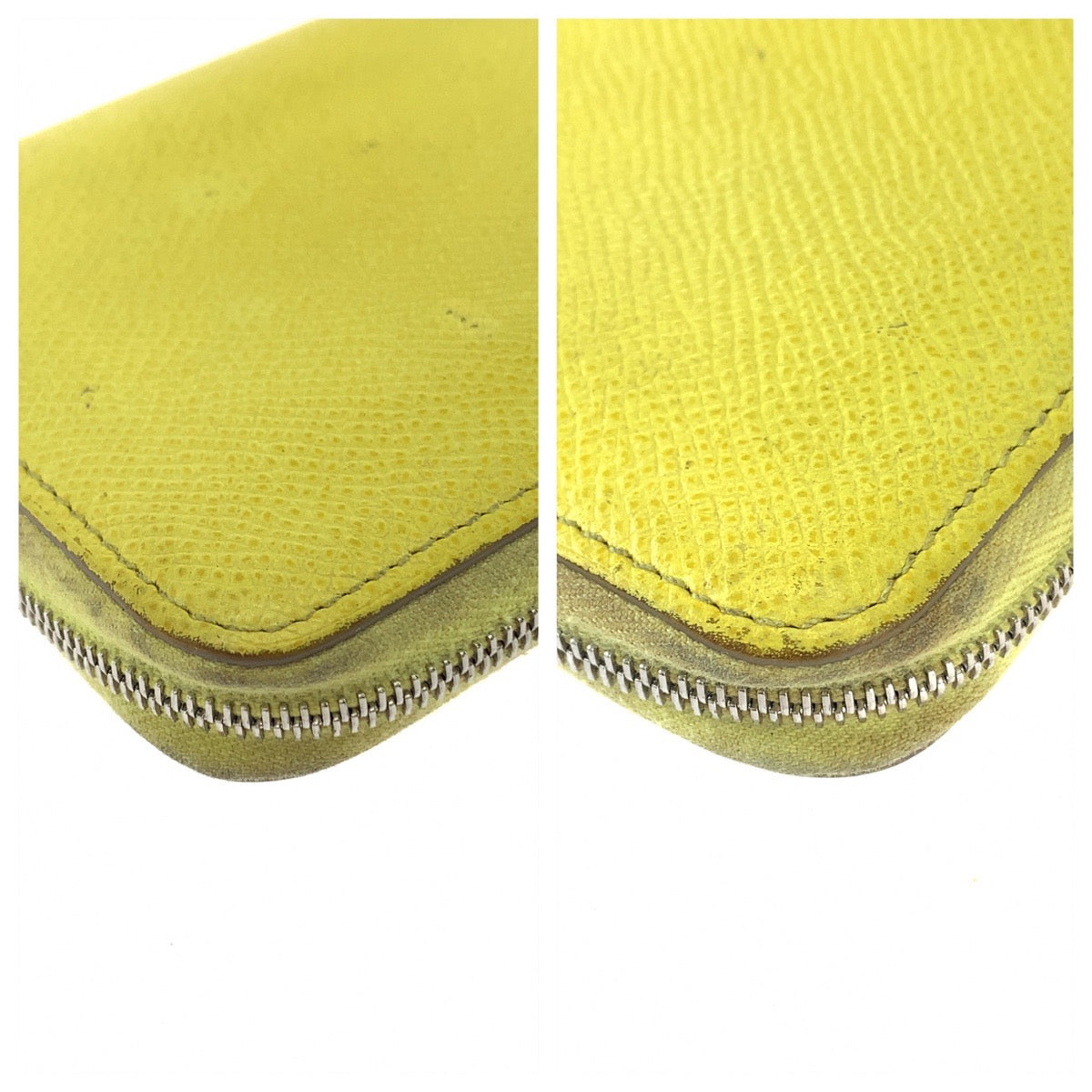 11475
HERMES エルメス アザップ シルクイン コンパクト ライムイエロー シルバー金具 レザー 折財布 コンパクトウォレット R刻印  レディース