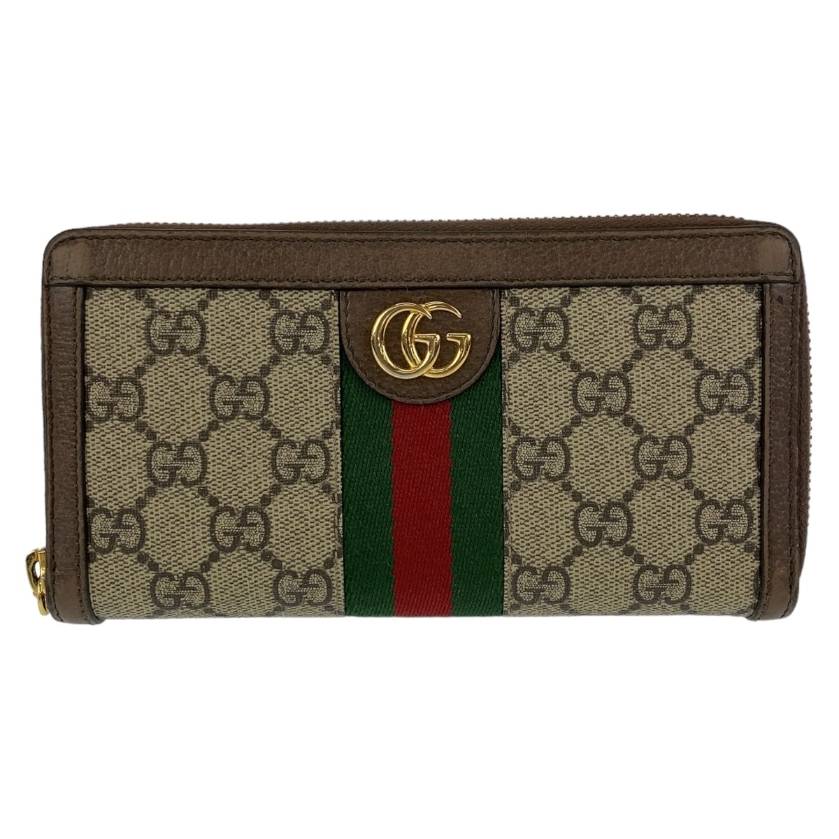 GUCCI グッチ オフィディア シェリーライン ベージュ ブラウン ゴールド金具 GGスプリームキャンバス 523154 長財布 ロングウォレット  レディース