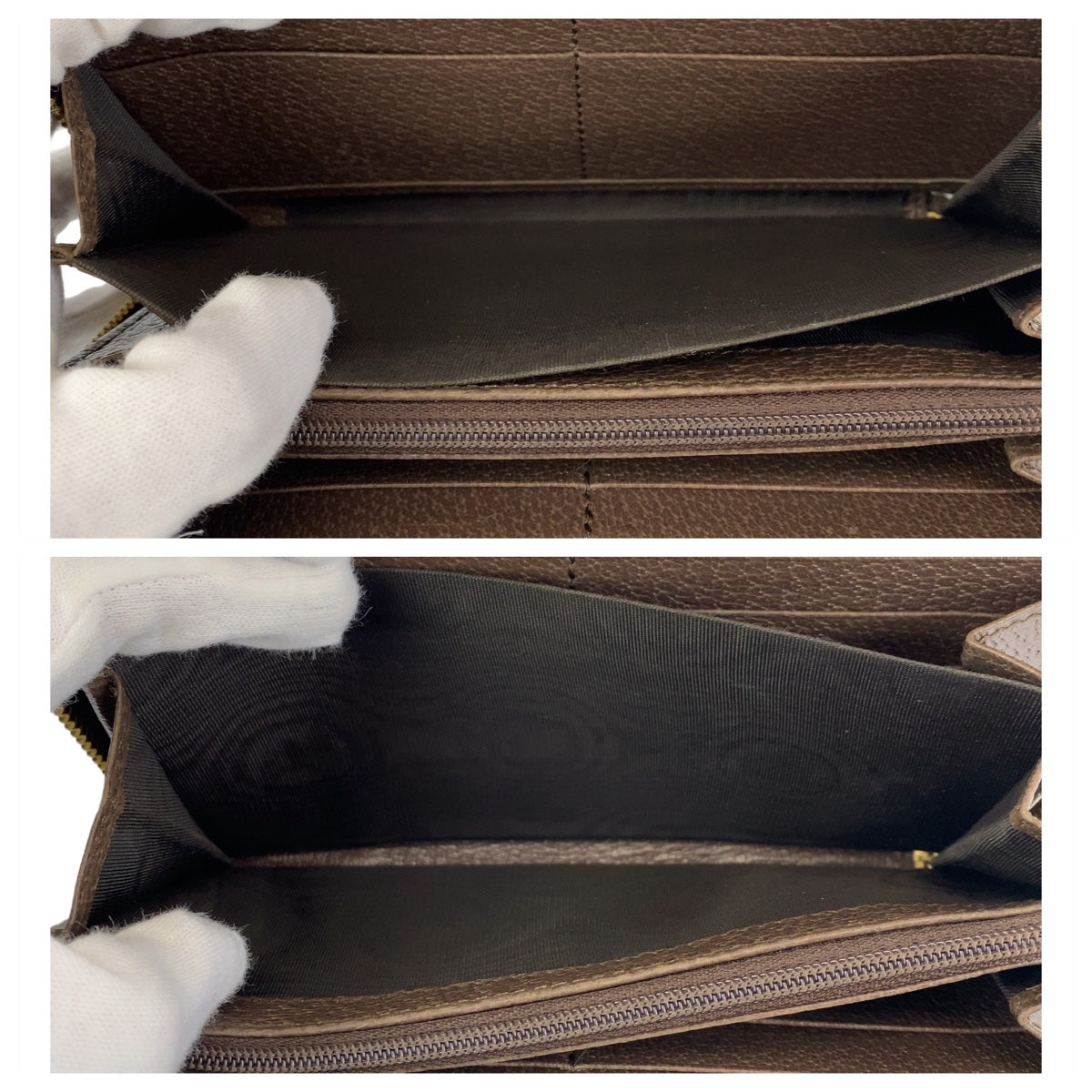 GUCCI グッチ オフィディア シェリーライン ベージュ ブラウン ゴールド金具 GGスプリームキャンバス 523154 長財布 ロングウォレット  レディース
