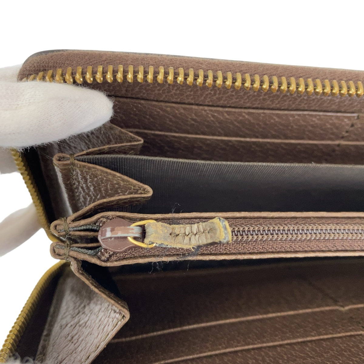 GUCCI グッチ オフィディア シェリーライン ベージュ ブラウン ゴールド金具 GGスプリームキャンバス 523154 長財布 ロングウォレット  レディース